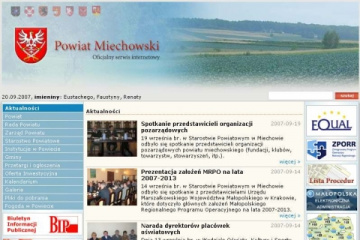 Prezentacja oficjalnego serwisu internetowego powiatu